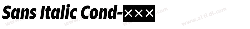 Sans Italic Cond字体转换